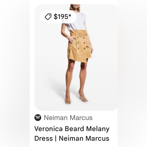 Veronica Beard Melany Sailor Button Front Mixed-Media Dress - Picture 13 of 14